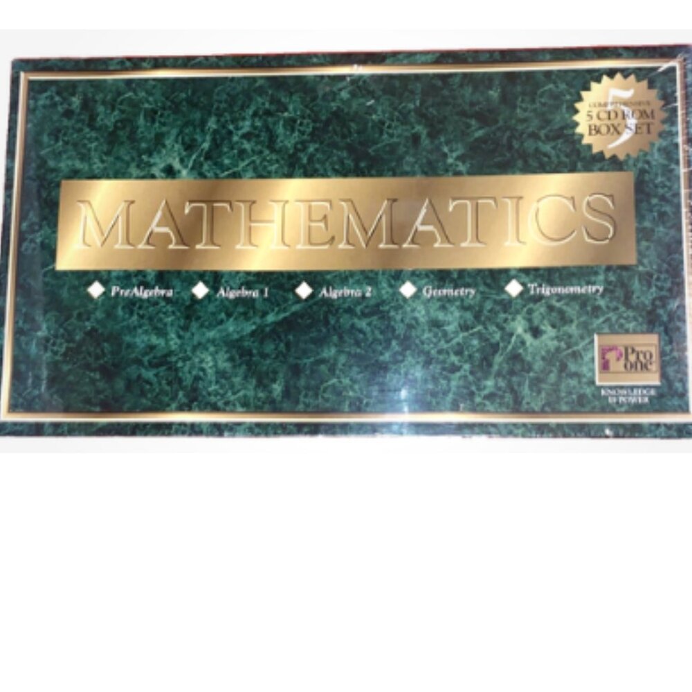 Mathematics Comprehensive 5 CD-ROM Set Algebra Geometry Trigonometry (PC 1998)